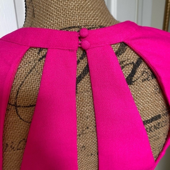 Zio New York Neon Hot Pink Cut Out Bodycon Structured Mini Dress Women’s Small - Picture 7 of 14